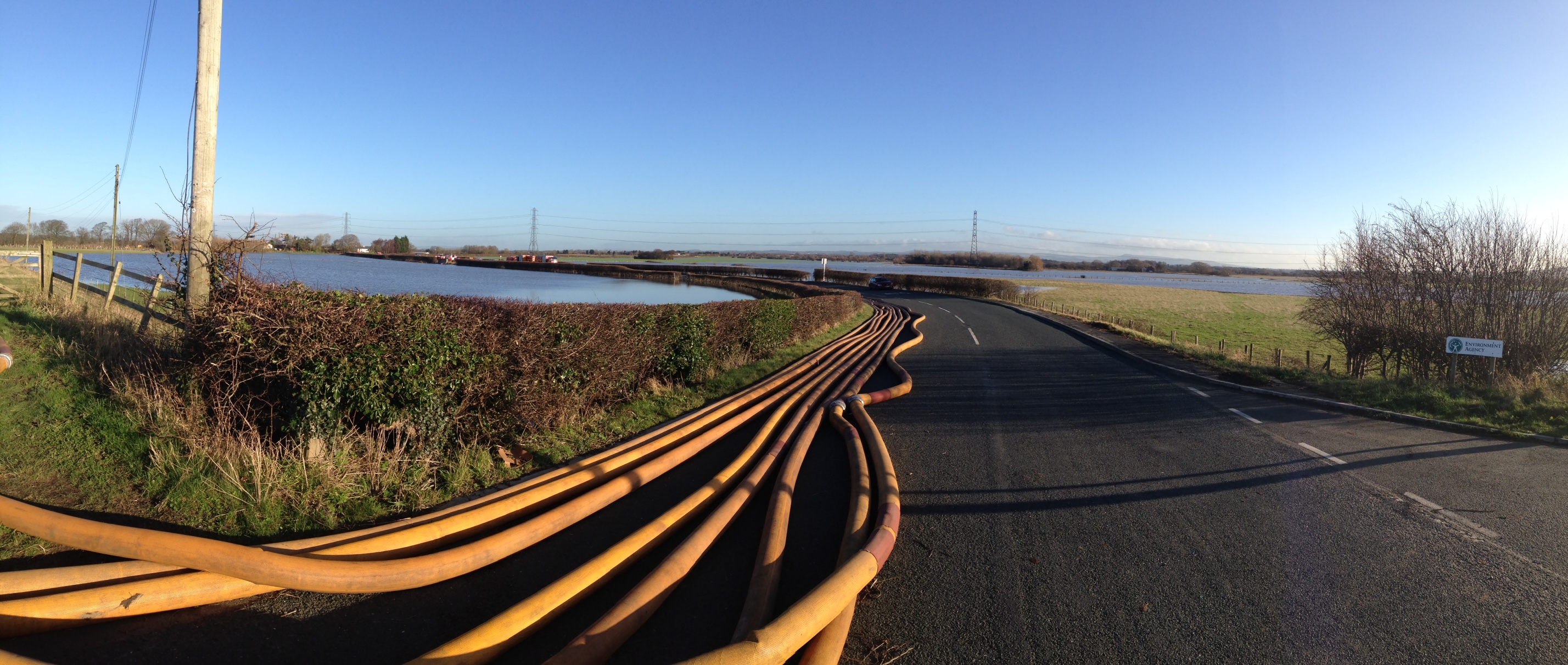 Flood scene in Lancashire attended by Shropshire fire crew