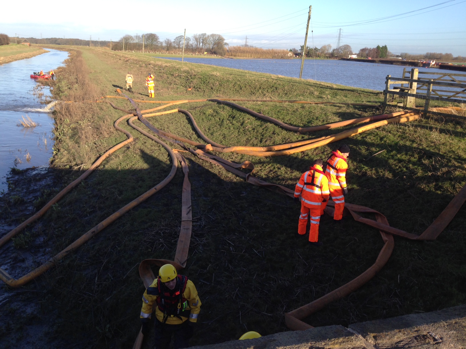 Flood scene in Lancashire attended by Shropshire fire crew