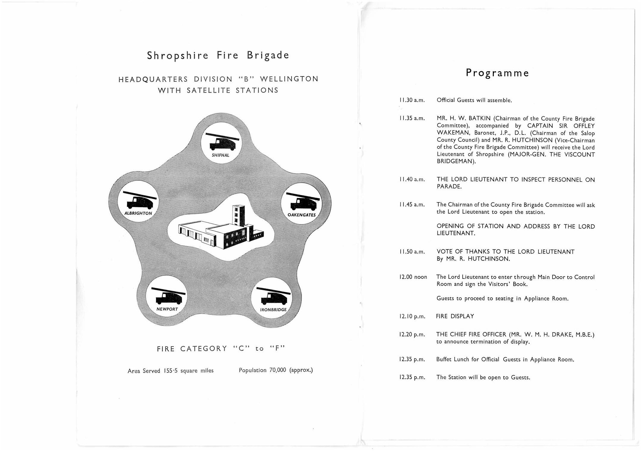 Found on ebay: The original 1953 programme for the opening of Wellington Fire Station