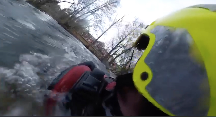 Station Manager James Bainbridge during the river training.