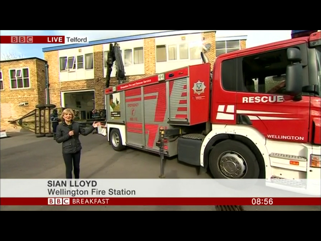 Sian Lloyd at Wellington Fire Station