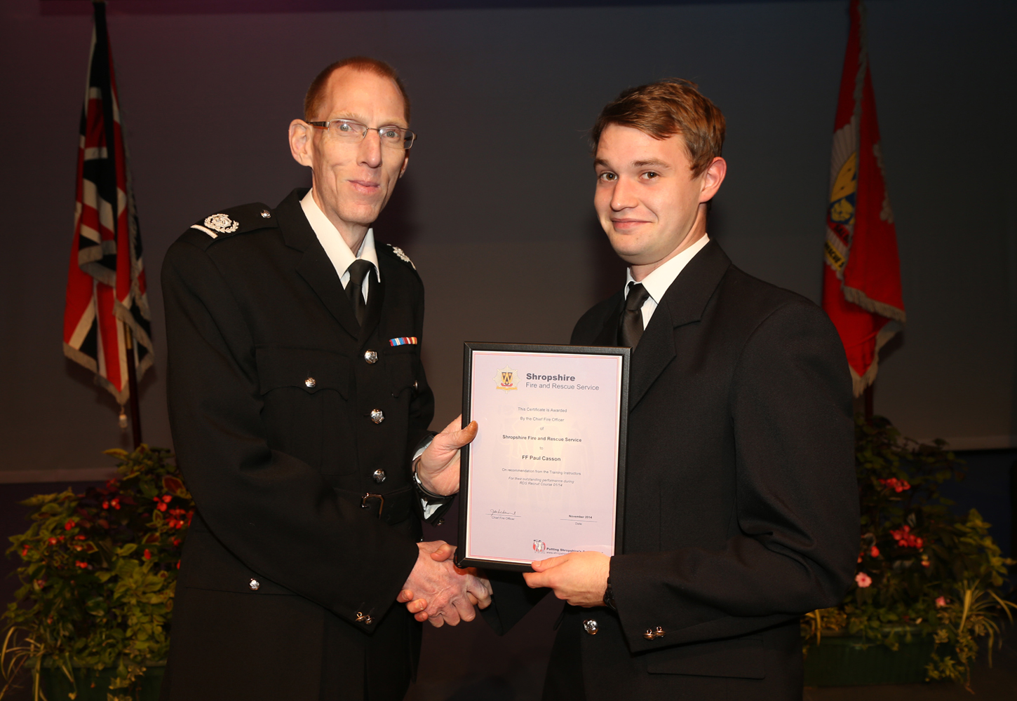Paul Casson, of Much Wenlock, with the Instructors' Award