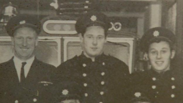 Roger Smith (centre) said there had been many changes since he joined the fire service in Shropshire in 1967