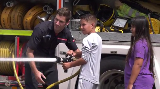 Squirting water was another fun activity at the topen day in Telford