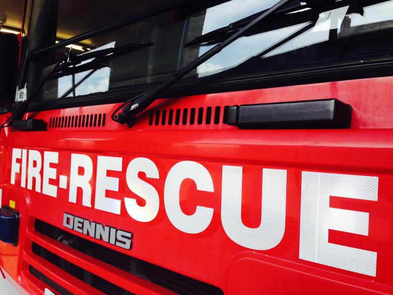 Front of fire engine