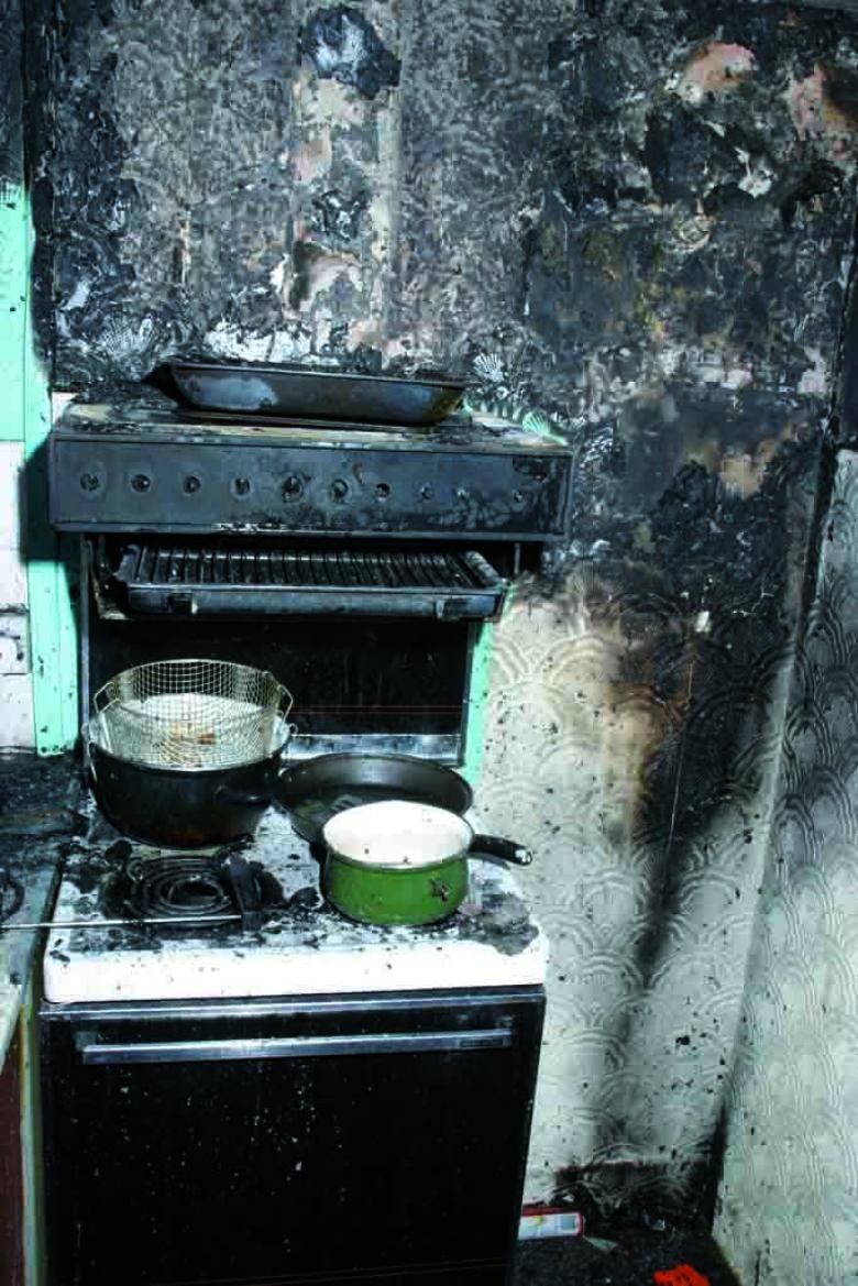 Most fires start in the kitchen