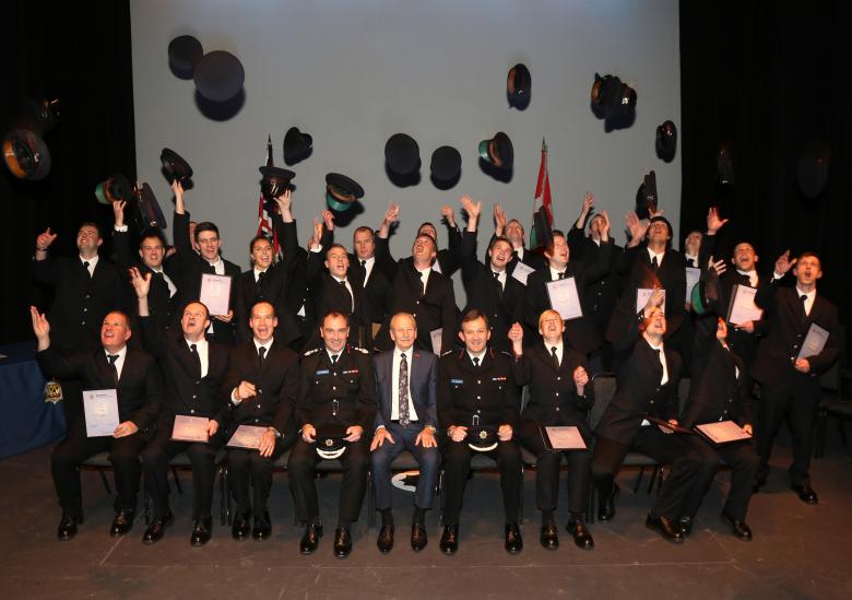 NEW SHROPSHIRE RECRUITS THROW HATS IN THE AIR AT PASSING OUT CEREMONY