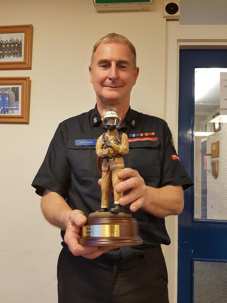 Oswestry Watch Manager John Davies retires after a 33 year career as an on call firefighter
