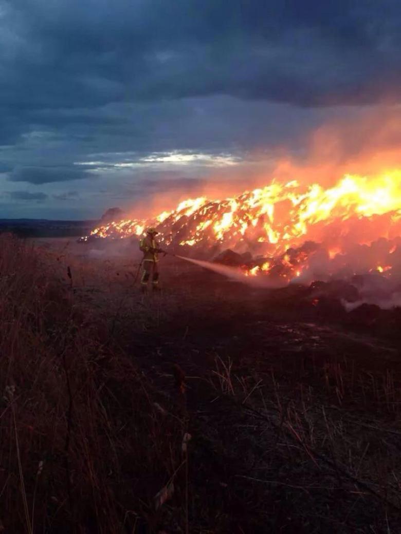 Deliberate straw fire in Wrockwardine, Telford